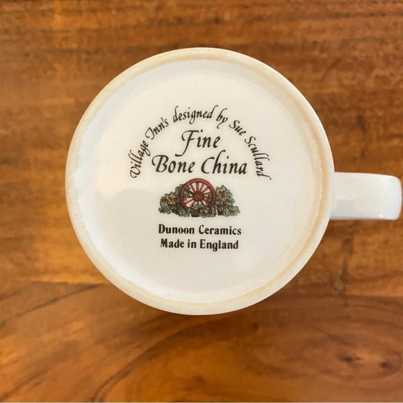 VTG Village Inns Tea Cup Mug The Black Horse Dunoon Sue Scullard Made In England - Picture 8 of 14